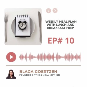Episode 10 Weekly Meal Plan With Lunch and Breakfast Prep