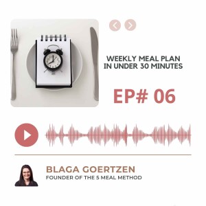 Episode #6- Weekly Meal Plan in Under 30 mins