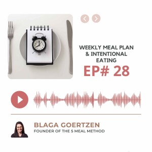 Episode 28 Weekly Meal Plan and Intentional Eating