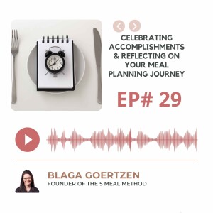 Episode 29 Celebrating Accomplishments and Reflecting On Your Meal Planning Progress