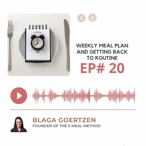 Episode 20 Weekly Meal Plan and Getting Back to Roitine