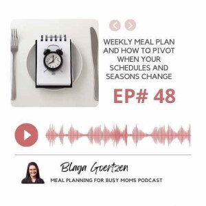 Episode 48 Weekly Meal Plan and How to Pivot Your Schedule When the Seasons and Sports Change