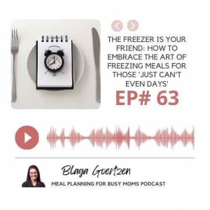 Episode 63 The Freezer is Your Friend: How to Embrace the Art of Freezing Meals for Those’Just Can’t Even Days’