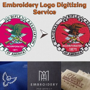 Embroidery digitizing logo