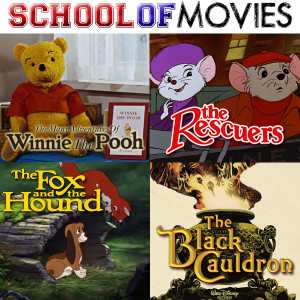 Many Adventures of Winnie the Pooh + Rescuers + Fox and the Hound + Black Cauldron