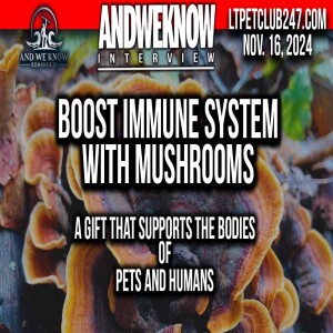 11.16.24: Miracle MUSHROOMS for SUPPORTING the IMMUNE SYSTEM, Amazing Testimony, Pets/Humans, PRAY!