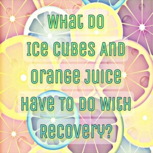 Ice Cubes and Orange Juice