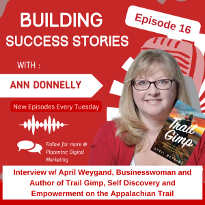 Ep 16 - Interview with April Weygand, Businesswoman and Author, Trail Gimp, Self Discovery and Empowerment on the Appalachian Trail