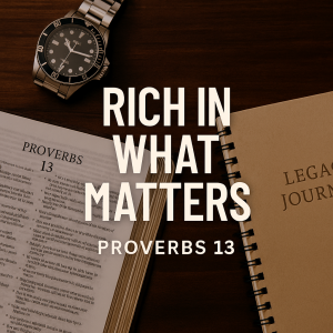 Proverbs Series - Episode 13 - Rich In What Matters