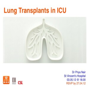 21. Priya Nair on Lung Transplants in ICU