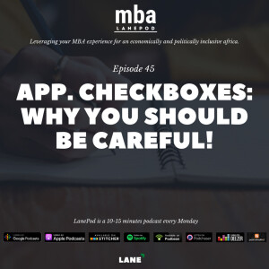 L045: Application Checkboxes - Why You Should be Careful