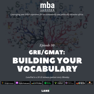 L030 GRE/GMAT: Developing your Vocabulary