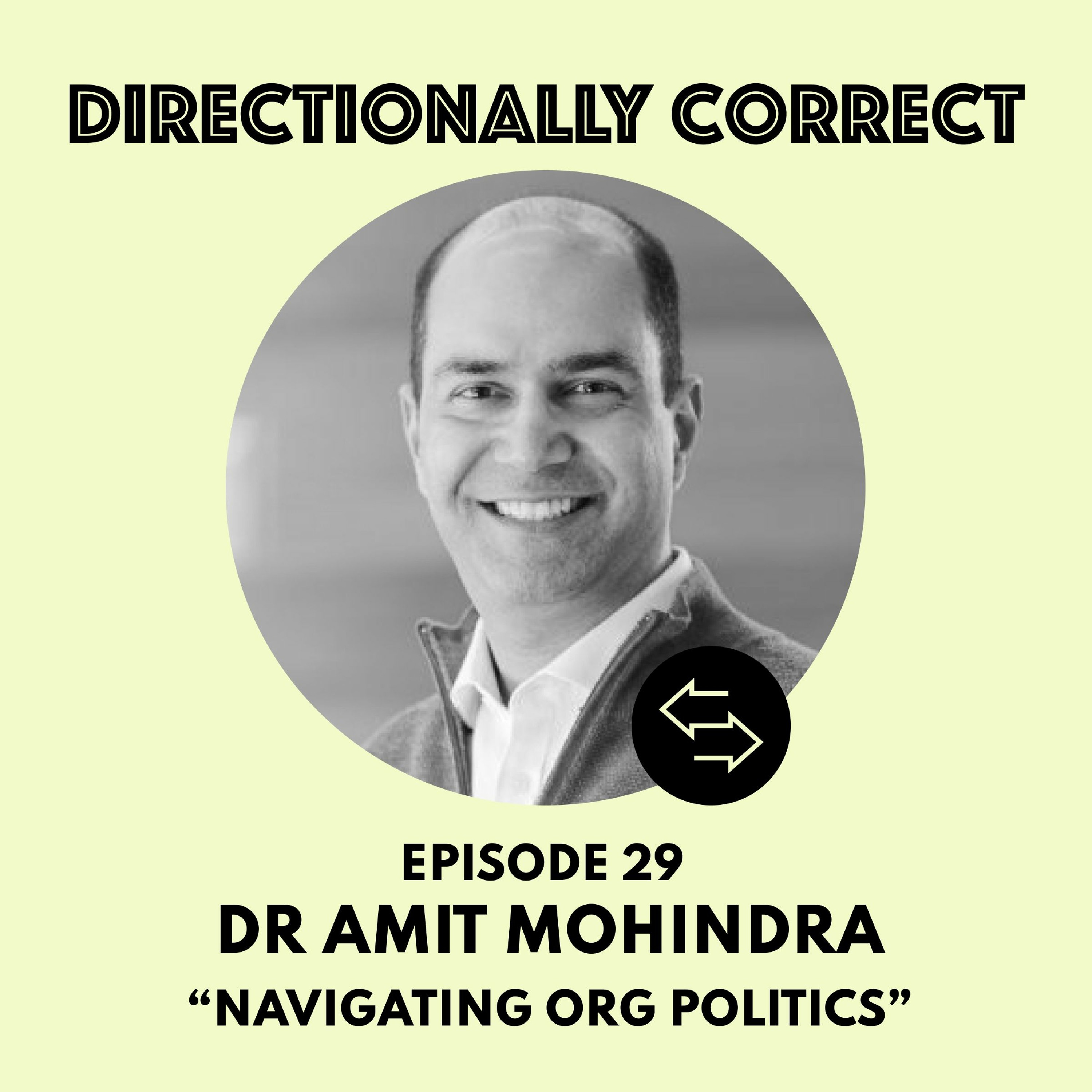 cover of episode Ep. 29 Dec 28, 2022 - Dr. Amit Mohindra - How to Navigate Organizational Politics