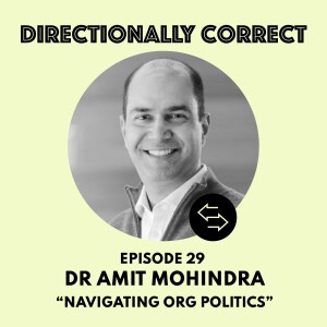 Ep. 29 Dec 28, 2022 - Dr. Amit Mohindra - How to Navigate Organizational Politics