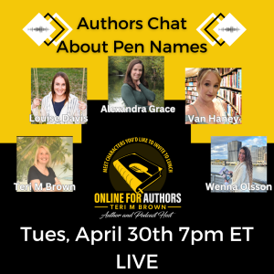 LIVE - Behind the Pen: Author Livestream Discussion About Pen Names