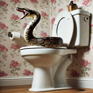 "Snakes in the Toilet: A Hilarious Plumbing Predicament"