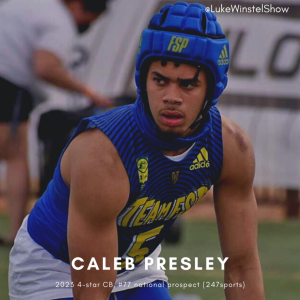 E159: Ft. Caleb Presley - 2023 4-star DB - Chiari awareness, free youth football camps, and his journey to becoming a top 100 national prospect