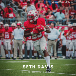 E174: Ft. Seth Davis, 3-star RB (Katy, Texas)