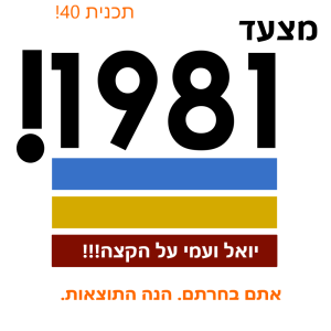 יואל ועמי על הקצה 40 - מצעד 1981