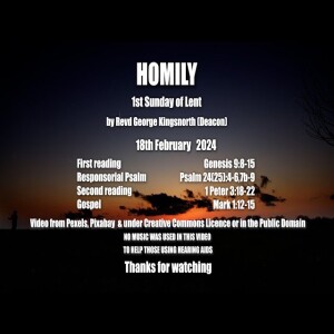Homily - 1st Sunday of Lent – B - Sunday 18th February 2024