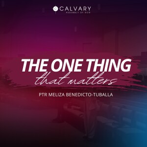 The One Thing That Matters