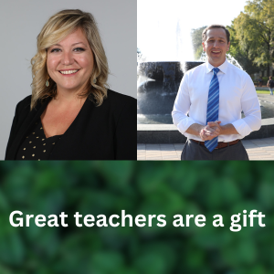 Great teachers are a gift: Jill Anderson and Jon Eckert