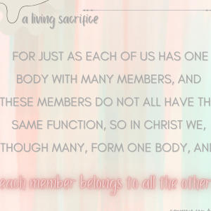 A Living Sacrifice: Message for April 21, 2024