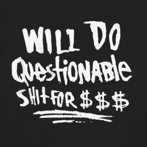 The Other Stuff Podcast Episode 9. What would you do for money?