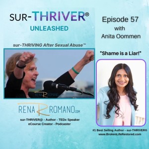 Episode 57 Rena Romano with Anita Oommen "Shame is a Liar!"