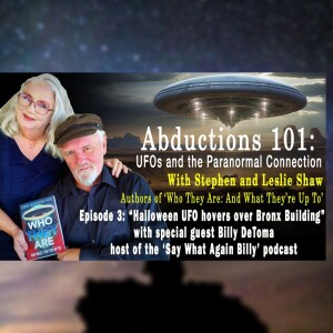 Halloween UFO hovers over Bronx building! | Leslie and Stephen Shaw