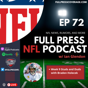 Ep 72: Week 9 Studs and Duds: Tom Brady Saves Bucs Season