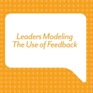 Leaders Modeling the Use of Feedback