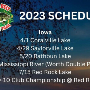 Corn Belt Crappie Trail is having 6 tournaments this year all over Iowa