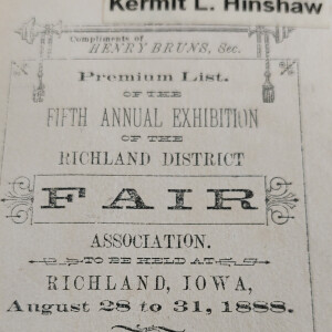 Richland Iowa notable people by Korwin Hinshaw.