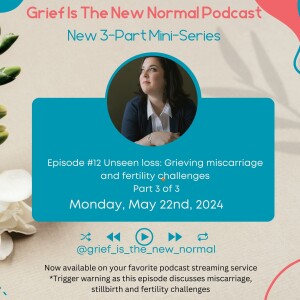 Grief is the New Normal Podcast: Episode #12 Unseen Loss: Grieving miscarriage and fertility challenges
