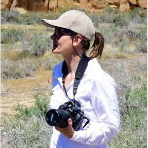 Artist Dawnja Burris in Chaco Canyon