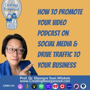 How to promote your video podcast on social media and drive traffic to your business, CreatingReorganized show