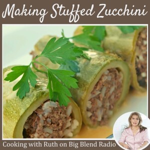 Making Stuffed Zucchini