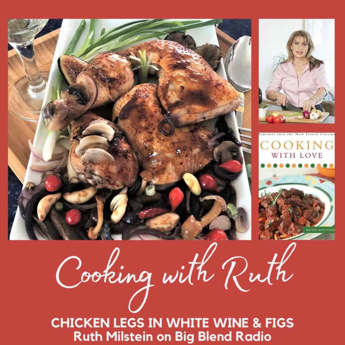 Cooking Chicken Legs in White Wine and Figs