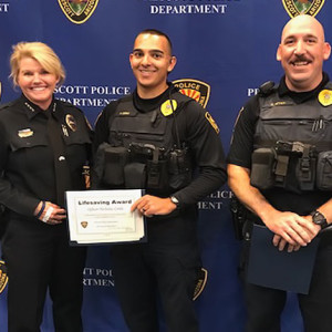 Two Prescott Police Officers Receive Lifesaving Awards