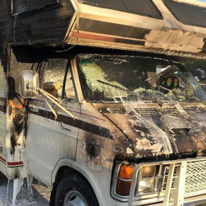 RV Fire Doused by Nearby Campers