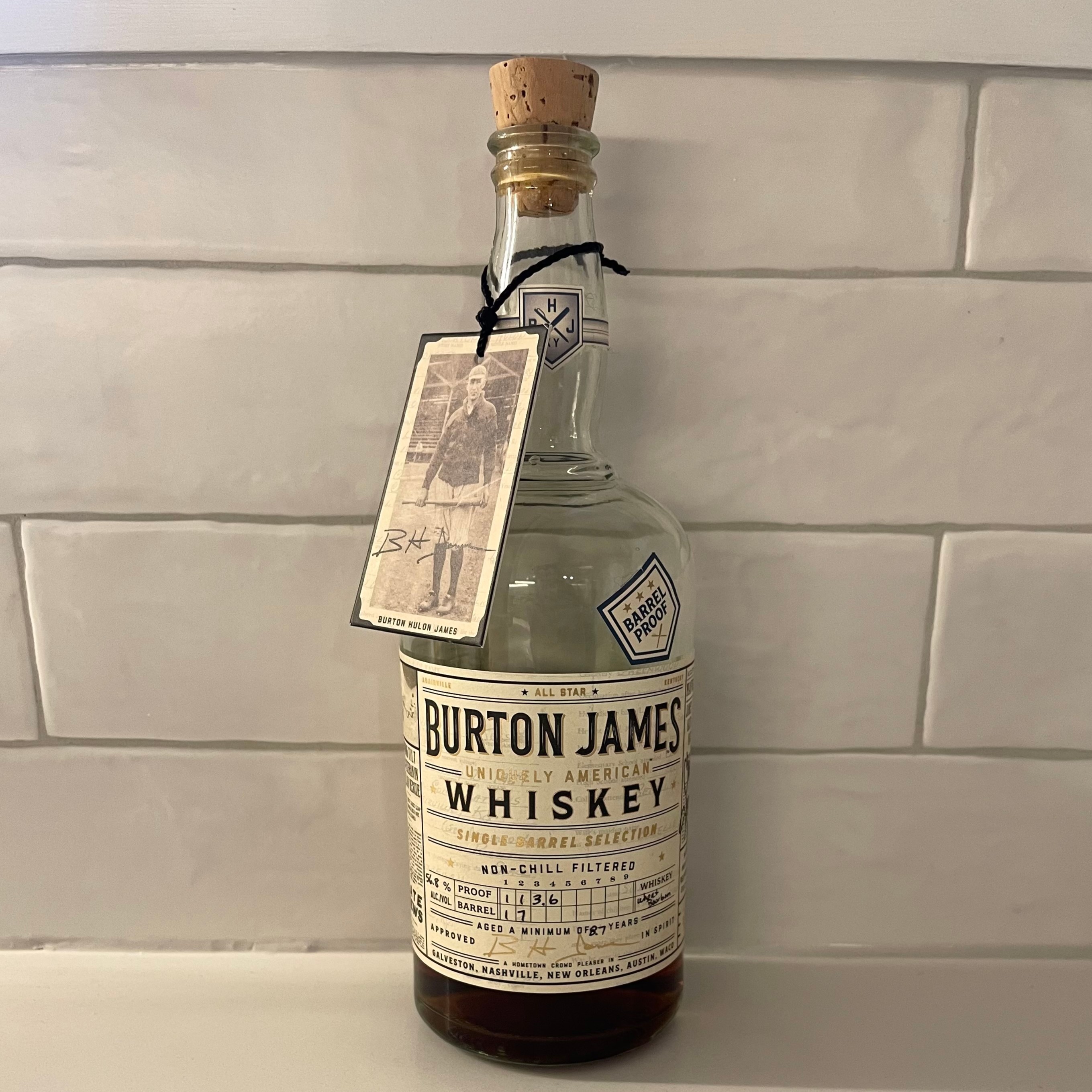 Burton James Wheated Bourbon Single Barrel and the story of Burton James and the Moist County it comes from