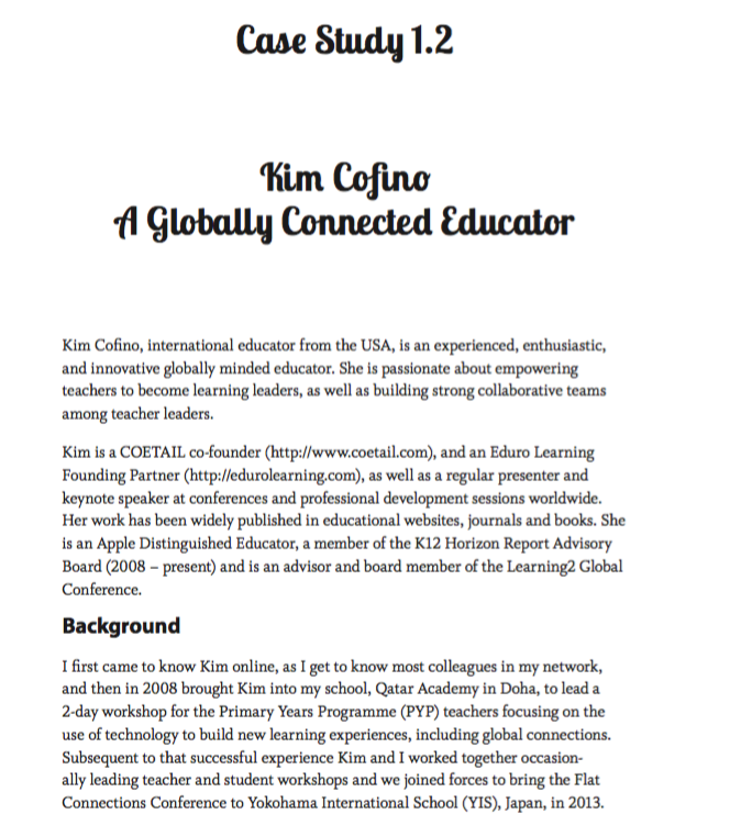 The Global Educator Case Study 1.2 - Kim Cofino