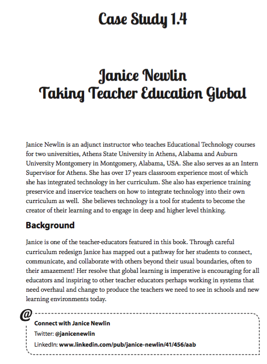 The Global Educator Case study 1.4 - Janice Newlin