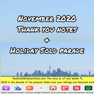 Episode 343: November 2020 Thank you 🙏 notes & Holiday 🌲 Sold Parade begins NOW