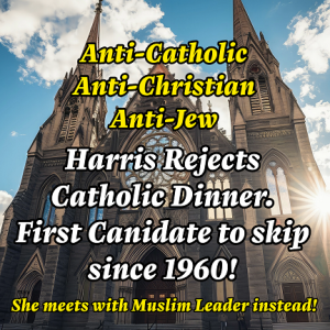 Harris Skips Catholic Event - Meets with Muslim Leader