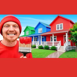 I Survived 3 Houses In ONE COLOR!
