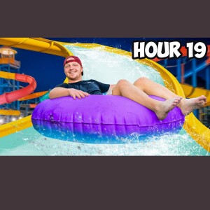 24 Hours Overnight In My Waterpark!