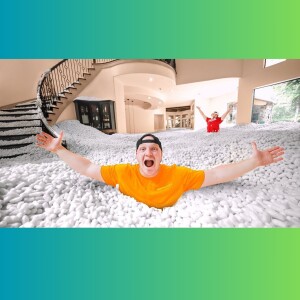 Filling My Friend's House With 100 Million Packing Peanuts!