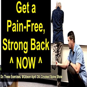 Get a Pain-Free, Stronger Back -NOW-. Do These Exercises. @Gibson April '24. Crooked Spine Show